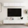 TV Cabinets 4 pcs White 100x30x30 cm Engineered Wood Colour white Quantity in Package 4 Width 100 cm 