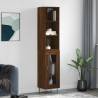 Stylish Highboard Brown Oak - 34.5x34x180 cm | Hipomarket