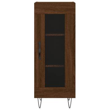 Stylish Highboard Brown Oak - 34.5x34x180 cm | Hipomarket