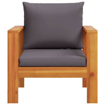 Comfortable Acacia Garden Chair with Cushions | Hipo Market