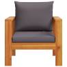 Comfortable Acacia Garden Chair with Cushions | Hipo Market