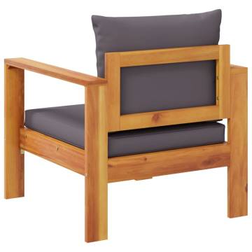 Comfortable Acacia Garden Chair with Cushions | Hipo Market