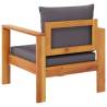 Comfortable Acacia Garden Chair with Cushions | Hipo Market