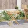 Folding Tray Table 60x40x68 cm - Stylish Bamboo Design