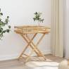 Folding Tray Table 60x40x68 cm - Stylish Bamboo Design