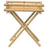 Folding Tray Table 60x40x68 cm - Stylish Bamboo Design