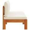 Stylish 2-Seater Garden Sofa - Solid Acacia Wood with Cushions