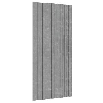 Roof Panels - 12 pcs Galvanised Steel 100x45 cm | HipoMarket