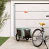 Pet Bike Trailer Grey and Black Oxford Fabric and Iron Colour grey Size 124 x 65 x 66 cm 