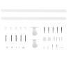 Premium Sliding Door Hardware Kit 200 cm Steel White