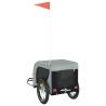 Pet Bike Trailer - Grey & Black Oxford Fabric - Durable & Safe