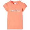 Kids' T-shirt with Cap Sleeves Neon Orange 116 Colour orange Size 116 (5-6y) 