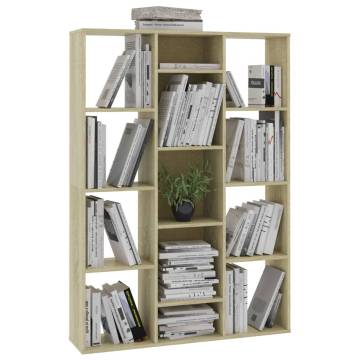 Sonoma Oak Room Divider & Book Cabinet - 100x24x140 cm