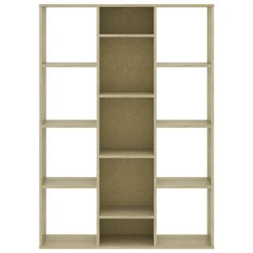 Sonoma Oak Room Divider & Book Cabinet - 100x24x140 cm