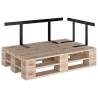 Durable Black Backrest for Pallet Sofa | 110 cm Iron Design