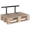 Durable Black Backrest for Pallet Sofa | 110 cm Iron Design