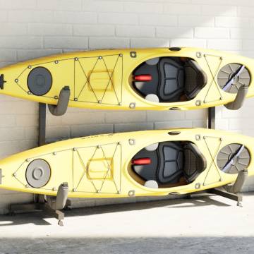 Kayak Storage Rack for 2 - Durable Steel & Adjustable Design