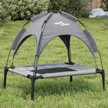 Dog Bed with Canopy - Anthracite Oxford Fabric & Steel Frame