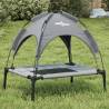 Dog Bed with Canopy Anthracite Oxford Fabric and Steel Size 62 x 48 x 61 cm 