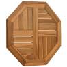 Octagonal Solid Wood Teak Table Top - 50x50 cm | HipoMarket