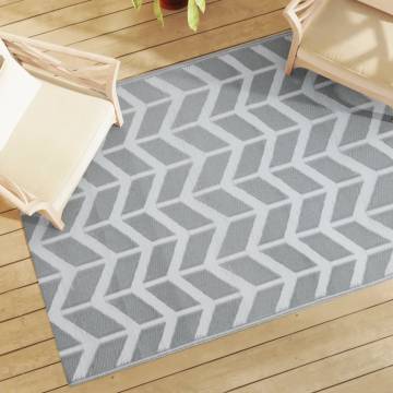 Outdoor Carpet Grey 140x200 cm PP - Stylish & Durable Option