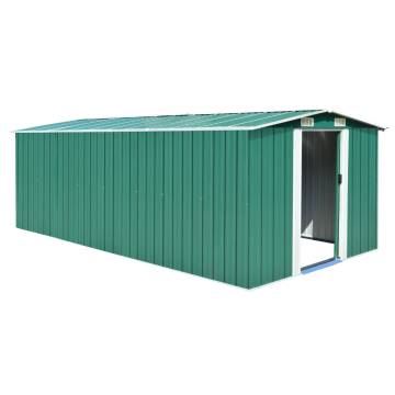 Durable Metal Garden Shed 257x489 cm - Green Storage Solution