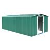 Garden Shed 257x489x181 cm Metal Green Colour green Size 257 x 489 x 181 cm 