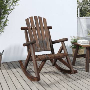 Rustic Garden Rocking Chair - Solid Wood Spruce | Hipo Market