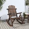 Garden Rocking Chair 69x96x101 cm Solid Wood Spruce Colour dark brown Quantity in Package 1 Model armchair 