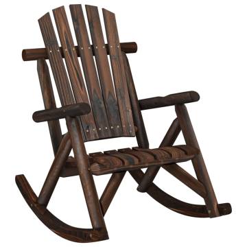 Rustic Garden Rocking Chair - Solid Wood Spruce | Hipo Market