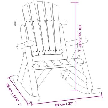 Rustic Garden Rocking Chair - Solid Wood Spruce | Hipo Market