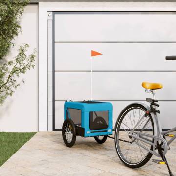 Pet Bike Trailer - Blue & Black Oxford Fabric | HipoMarket