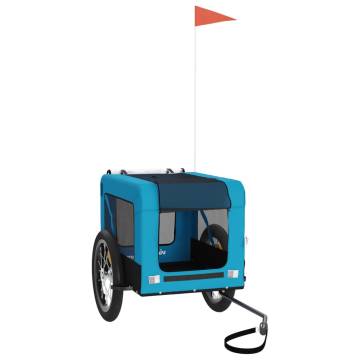 Pet Bike Trailer - Blue & Black Oxford Fabric | HipoMarket