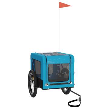 Pet Bike Trailer - Blue & Black Oxford Fabric | HipoMarket