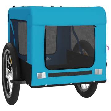 Pet Bike Trailer - Blue & Black Oxford Fabric | HipoMarket