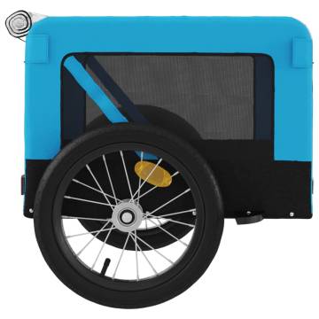 Pet Bike Trailer - Blue & Black Oxford Fabric | HipoMarket