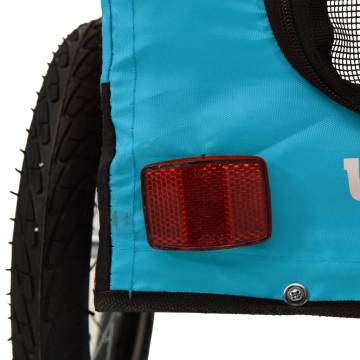 Pet Bike Trailer - Blue & Black Oxford Fabric | HipoMarket