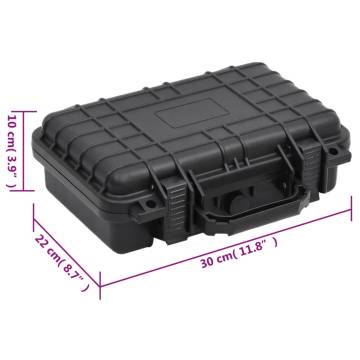 Portable Flight Case Black 30x22x10 cm - Heavy-Duty Protection