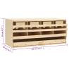 Chicken Laying Nest - 4 Compartments, Solid Pine Wood