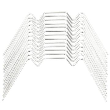 Greenhouse Clips 100 pcs W Type Galvanised Steel - Durable & Stormproo