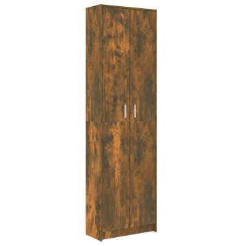 Hallway Wardrobe Smoked Oak | 55x25x189 cm Engineered Wood