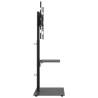 Corner TV Stand 2-Tiers for 32-65 Inch - Modern Black Design