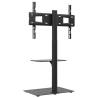 Corner TV Stand 2-Tiers for 32-65 Inch - Modern Black Design