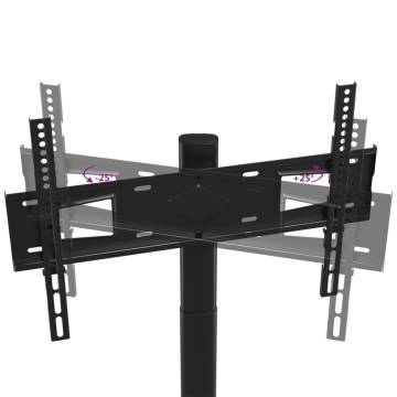 Corner TV Stand 2-Tiers for 32-65 Inch - Modern Black Design