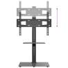 Corner TV Stand 2-Tiers for 32-65 Inch - Modern Black Design