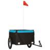 Bike Trailer Black and Blue - Durable 45 kg Iron Cargo Carrier