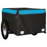 Bike Trailer Black and Blue - Durable 45 kg Iron Cargo Carrier