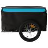 Bike Trailer Black and Blue - Durable 45 kg Iron Cargo Carrier