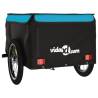 Bike Trailer Black and Blue - Durable 45 kg Iron Cargo Carrier