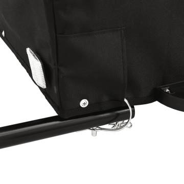 Bike Trailer Black and Blue - Durable 45 kg Iron Cargo Carrier